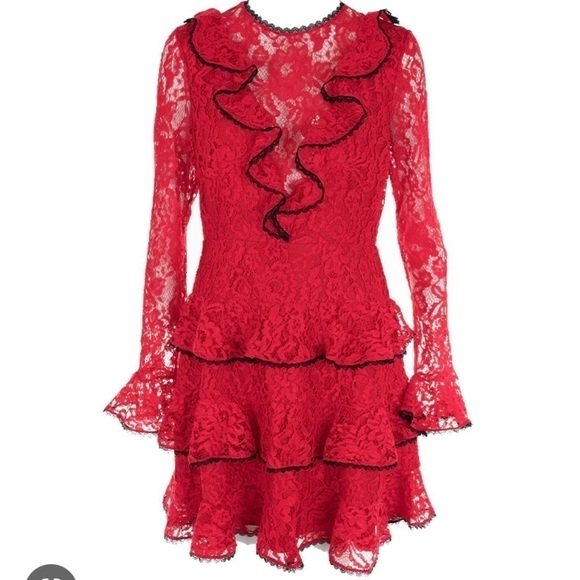 Alexis Tracie Long Sleeve Ruffle Mini Dress. Size Small. EUC!! - Picture 12 of 12